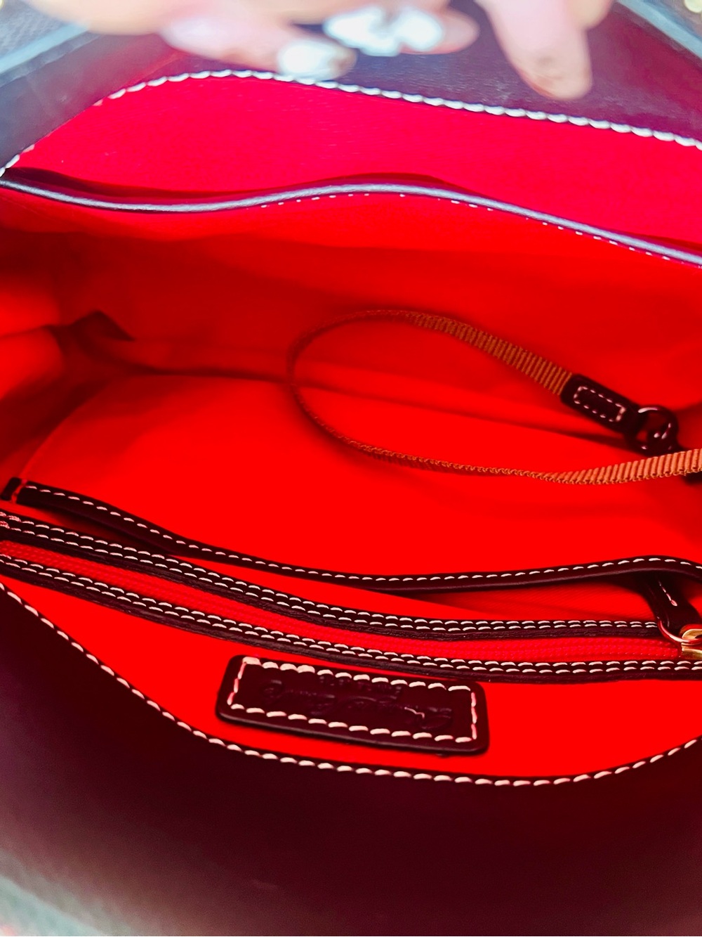 Dooney & Bourke 1975 Black Leather Dome Satchel Crossbody Bag Gold Hardware - Picture 6 of 10